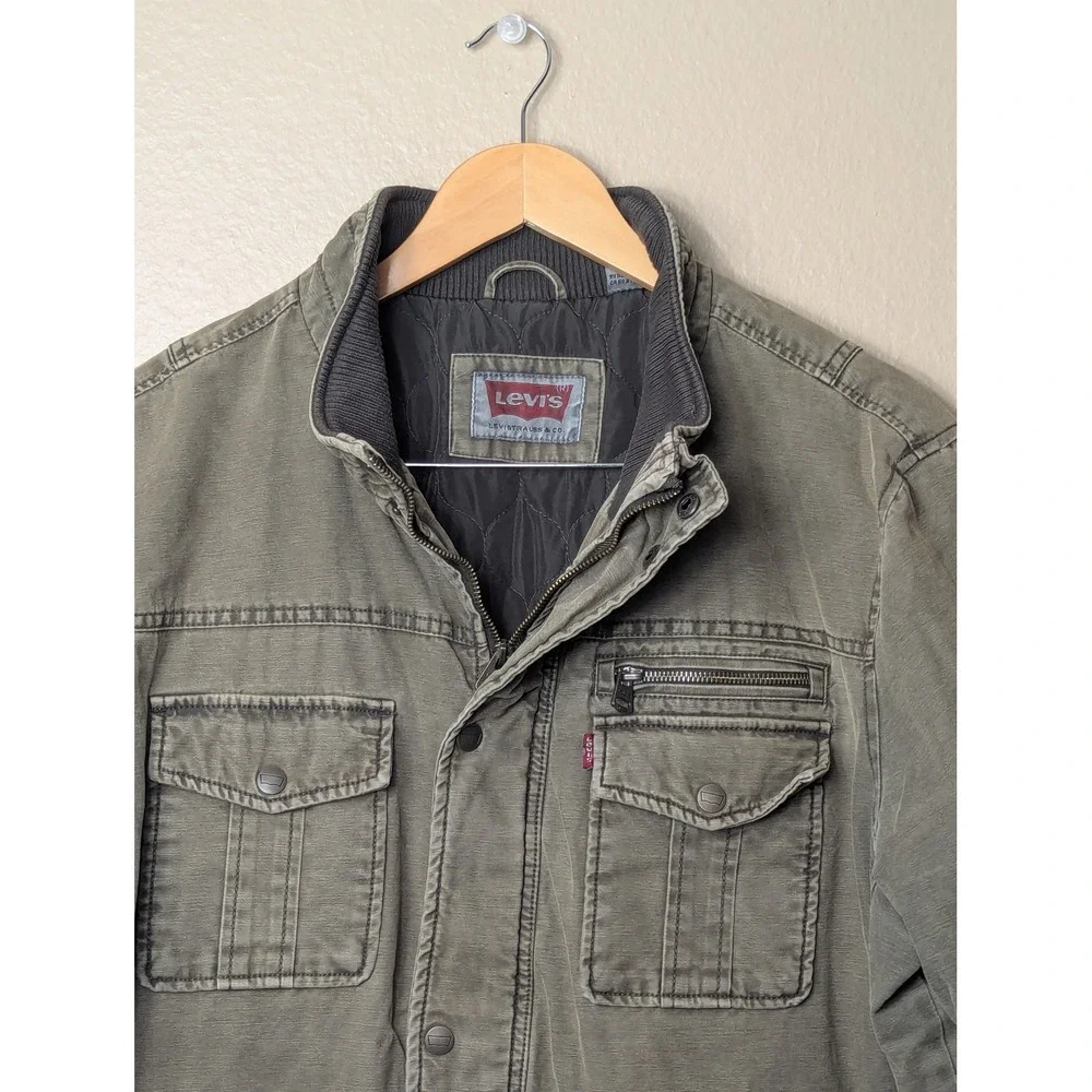 Levis Field Jacket Mens XL Brown Gorpcore Rugged Canvas Quilted Utility Coat
